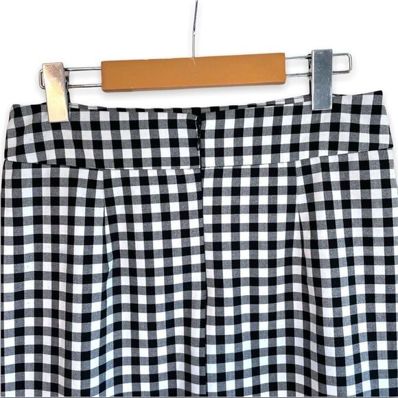 Le Château Asymmetrical Gingham Plaid Zip Detail Skirt - Picture 5 of 6